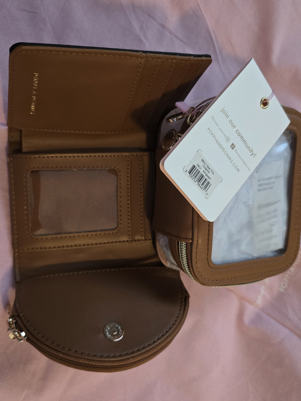 Poppy And Peonies Canyon Cognac Fringe Crossbody Bag, Margaux Wallet And ISU - Picture 7 of 7